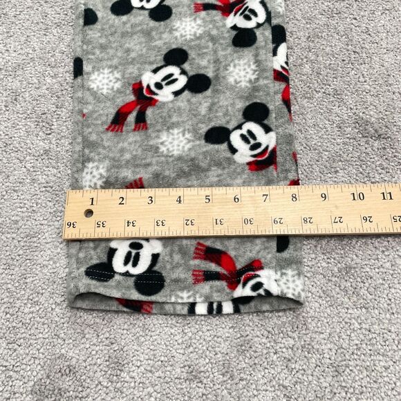 Disney Mickey Mouse Plush Pajama Pants Mens Medium Multi Printed Holiday 32x31 - Picture 8 of 10